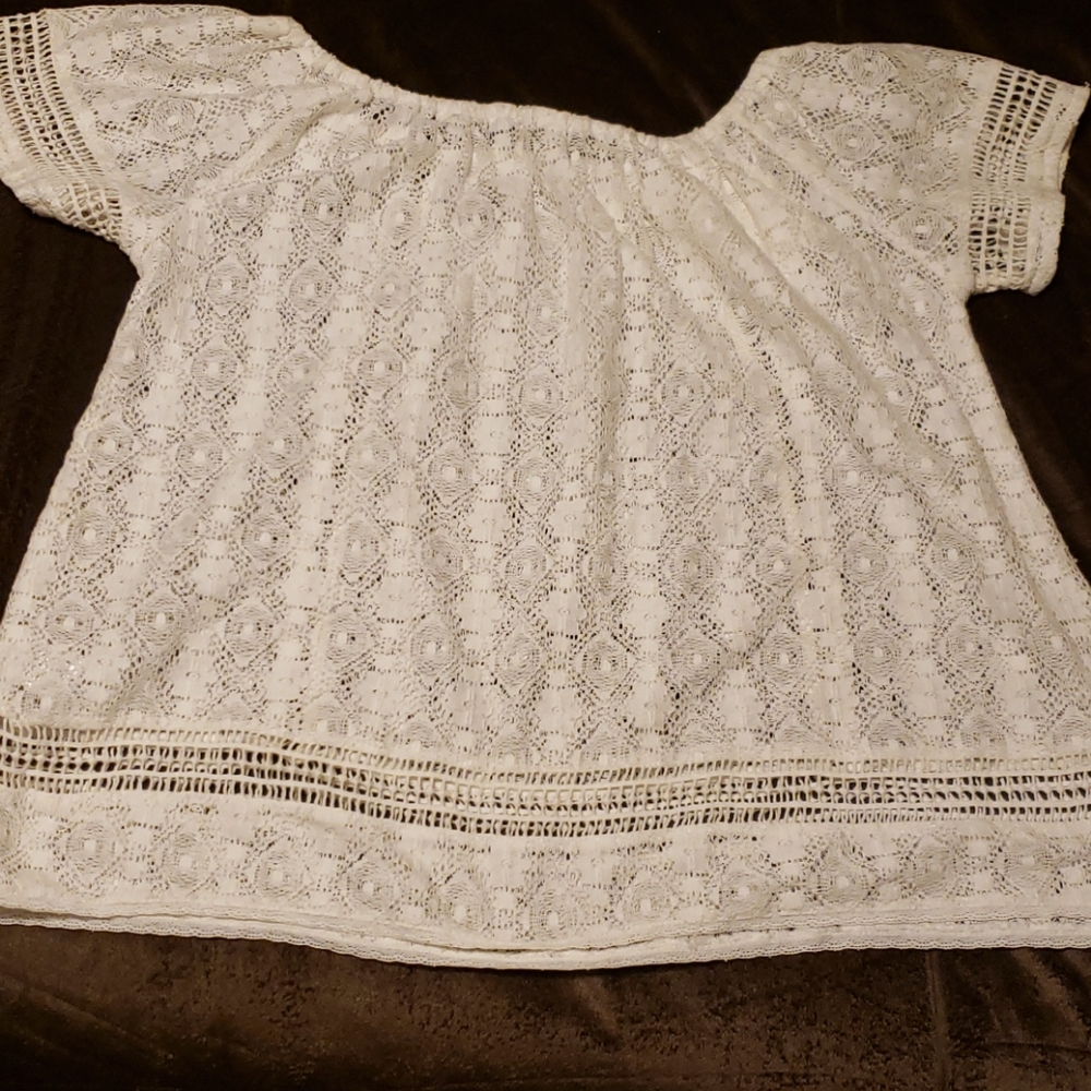Joie  Hannela D Off The Shoulder Lace Top - Picture 4 of 4